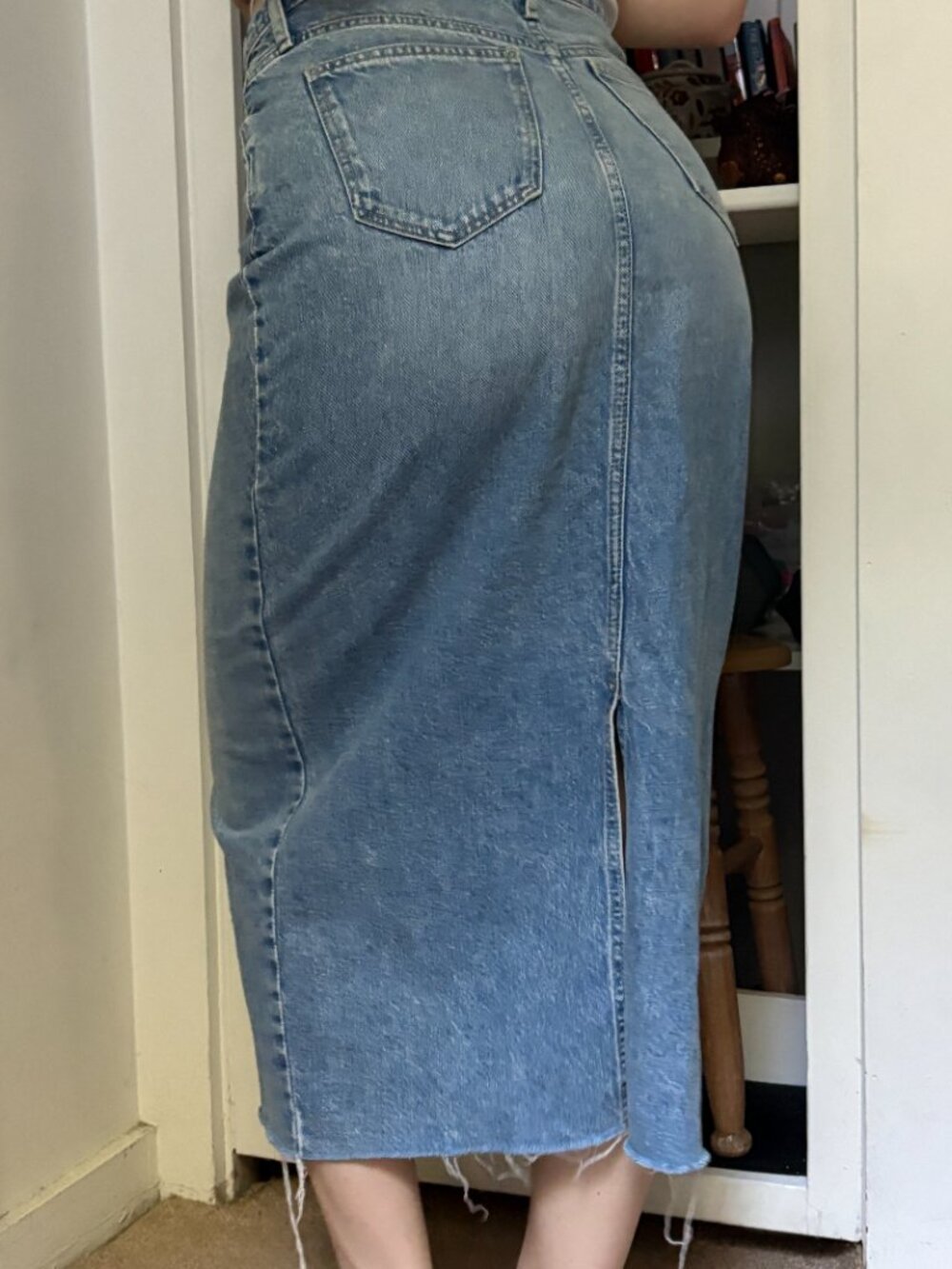 Cotton-On 100% Cotton Denim Maxi Skirt - 4 - Picture 2 of 5